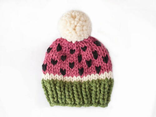 Watermelon Pompom Hat Toque Baby Children Women Men Watermelon Pompom Hat Toque Baby Children Women Men