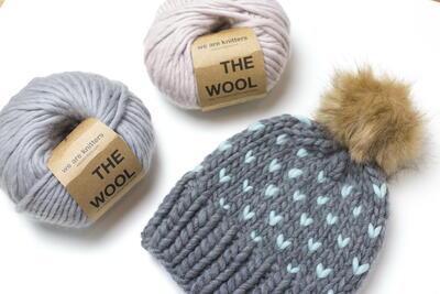 100% Wool Fair Isle Toque Hat Winter 