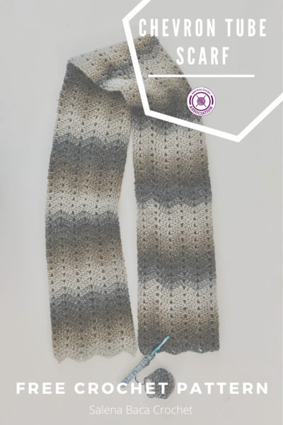 Chevron Tube Scarf Quick Easy Crochet Pattern With Chart Chevron Tube Scarf: Quick & Easy Crochet Pattern With Chart