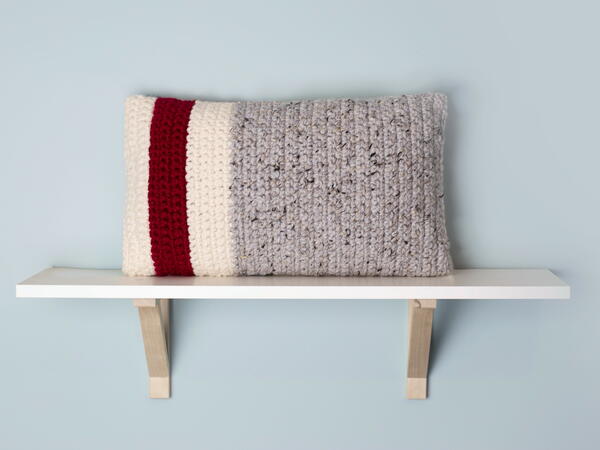 Red Stripe Pillow Work Sock Monkey Home Decor Red Stripe Pillow Work Sock Monkey Home Decor