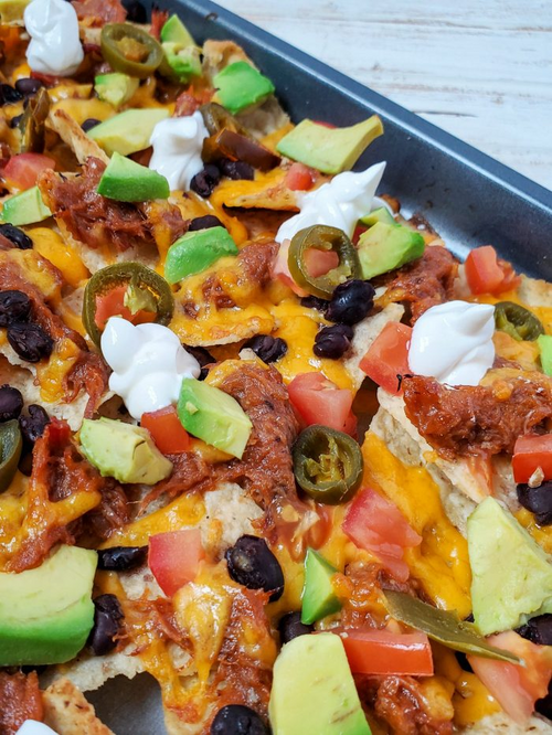Bbq Pork Loaded Nachos Recipe Bbq Pork Loaded Nachos Recipe