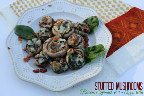 Bacon Spinach And Mozzarella Stuffed Mushrooms Recipe Bacon Spinach And Mozzarella Stuffed Mushrooms Recipe