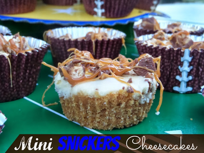 Mini Snickers Cheesecakes Tailgating Recipe