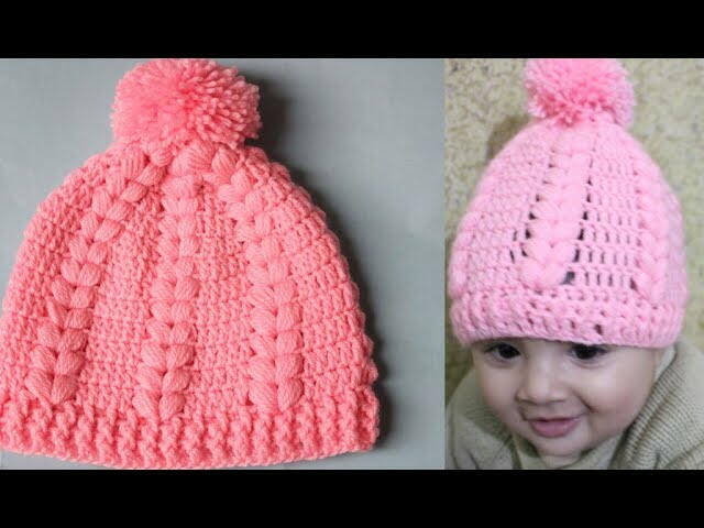 Baby Handmade Puffy Cap baby Crochet Woollen Hat Baby Handmade Puffy Cap /baby Crochet Woollen Hat