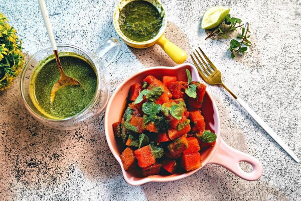 Mint Melon Salad Mint Melon Salad