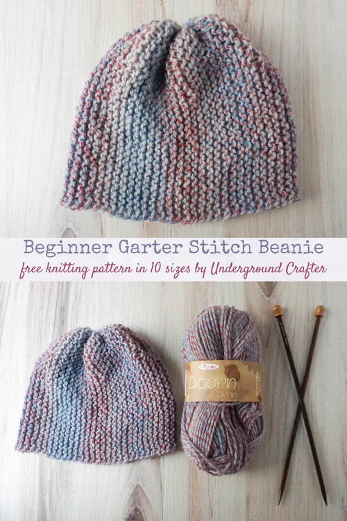 Beginner Garter Stitch Beanie Beginner Garter Stitch Beanie