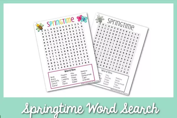 Fun Free Springtime Word Search Fun Free Springtime Word Search