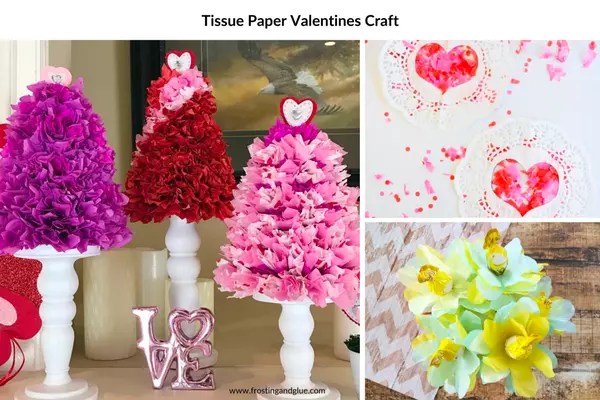 Tissue Paper Valentines Craft Tissue Paper Valentines Craft