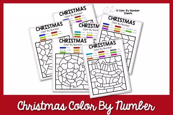 Christmas Color By Number Worksheets Christmas Color By Number Worksheets