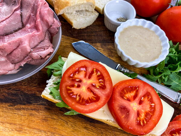 Enjoy This Roast Beef Baguette With Provolone Horseradish Sauce Enjoy This Roast Beef Baguette With Provolone| Horseradish Sauce