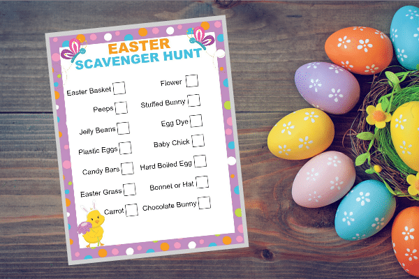 Easter Scavenger Hunt Printable For Kids Easter Scavenger Hunt Printable For Kids