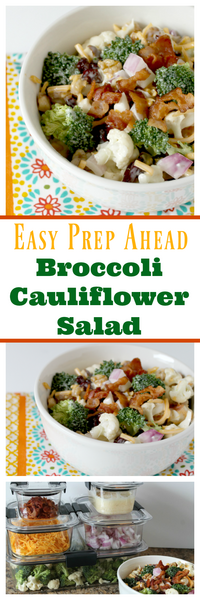 Easy Prep Ahead Broccoli Cauliflower Salad Easy Prep Ahead Broccoli Cauliflower Salad