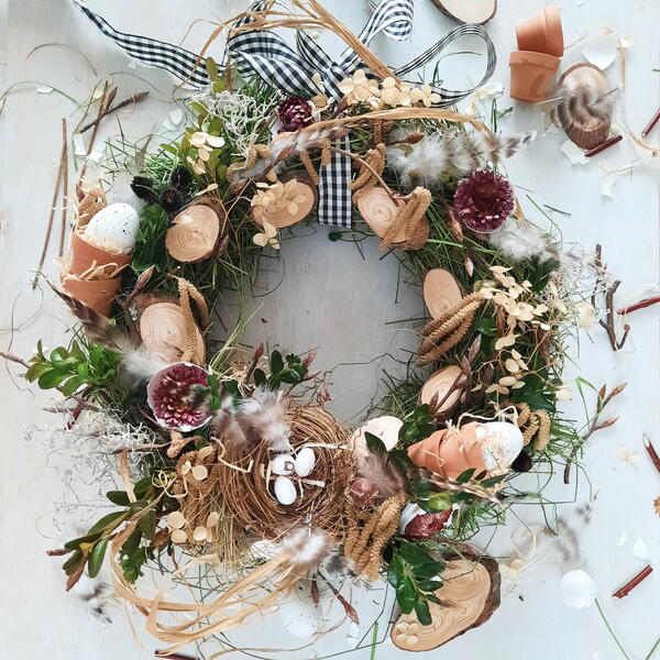 Diy Birds Nest Wreath Diy Bird's Nest Wreath