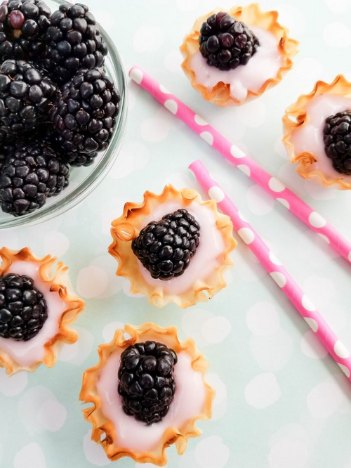 Blackberry Yogurt Tarts