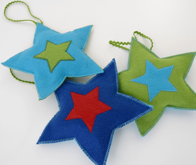 Felt Stars DIY Christmas Decorations Felt Stars DIY Christmas Decorations