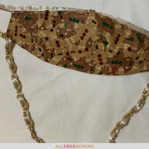 Gingerbread Jewels Fabric Face Mask Pattern Gingerbread Jewels Fabric Face Mask Pattern