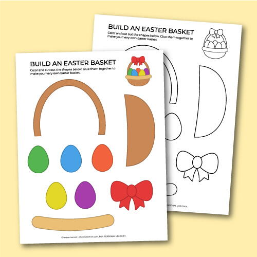 Printable Build An Easter Basket Printable Build An Easter Basket