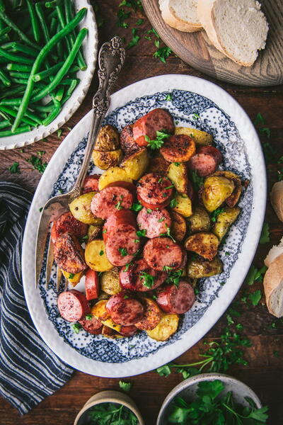 Sheet Pan Smoked Sausage And Potatoes Sheet Pan Smoked Sausage And Potatoes