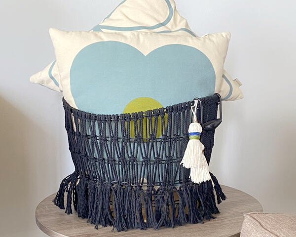 Macrame Wire Basket Macrame Wire Basket