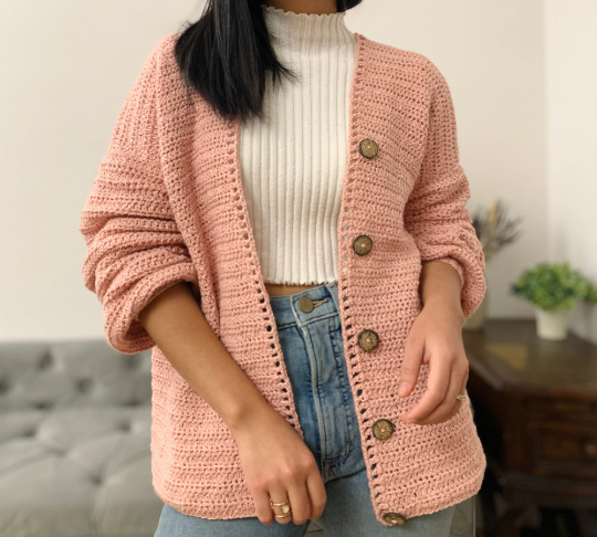Button Down Crochet Cardigan Button Down Crochet Cardigan