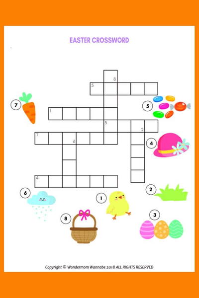 Easter Crossword Puzzle For Kids Easter Crossword Puzzle For Kids