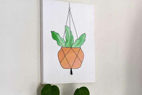 Hanging Plant Canvas Embroidery Hanging Plant Canvas Embroidery