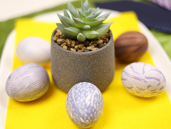 Dying Eggs With Silk Ties Dying Eggs With Silk Ties