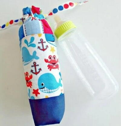 Insulated Baby Bottle Cover Free Sewing Pattern