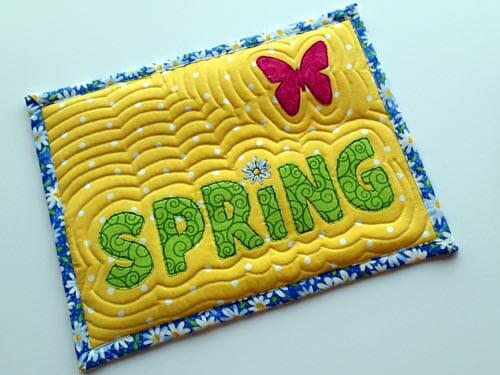 Spring Mug Rug With Free Template Spring Mug Rug With Free Template