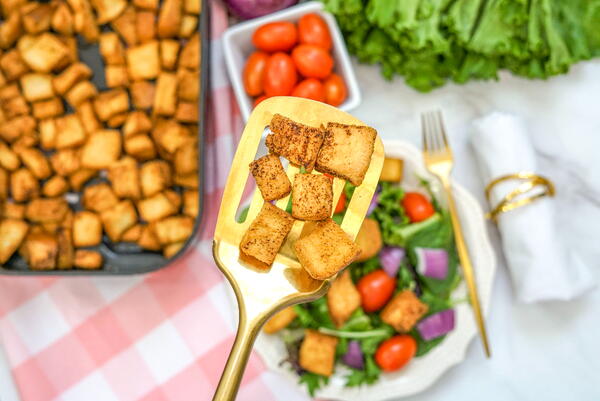 Easy Keto Air Fryer Croutons Easy Keto Air Fryer Croutons
