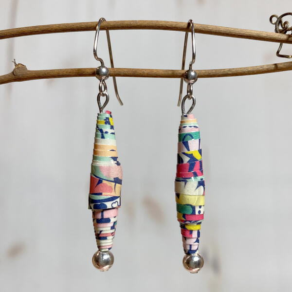 Diy Paper Bead Earrings Diy Paper Bead Earrings