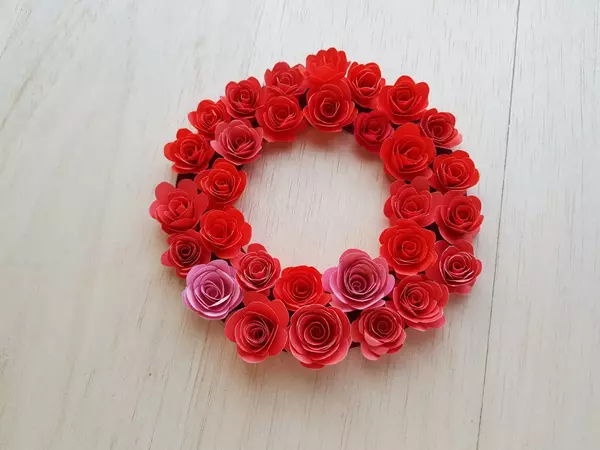 Paper Flower Wreath Craft Paper Flower Wreath Craft