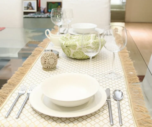 How To Make a Fringed Table Runner In Under An Hour How To Make a Fringed Table Runner In Under An Hour