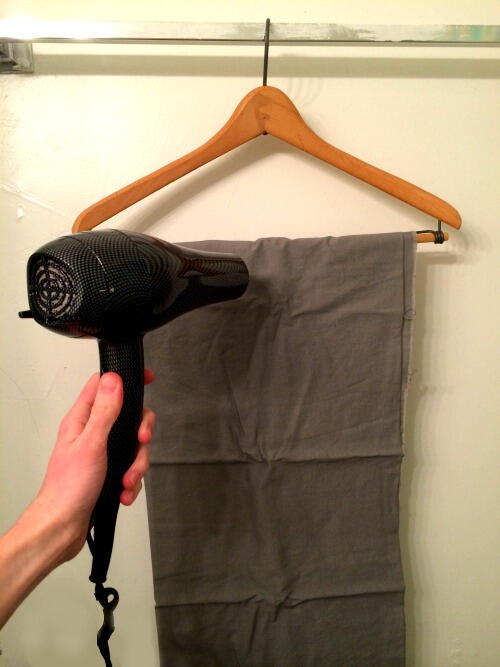 How to Iron Without an Iron: Blow Drying Wet Fabrics
