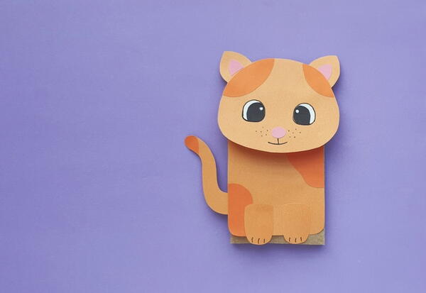 Cat Paper Bag Puppet Cat Paper Bag Puppet