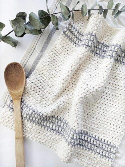 Crochet Farmhouse Kitchen Towel Crochet Farmhouse Kitchen Towel