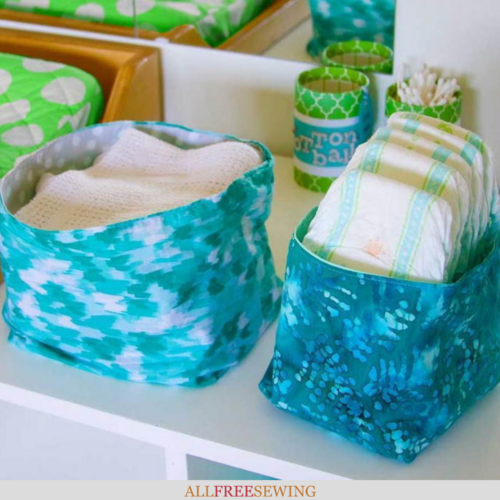 Fabric Storage Bin Tutorial Fabric Storage Bin Tutorial