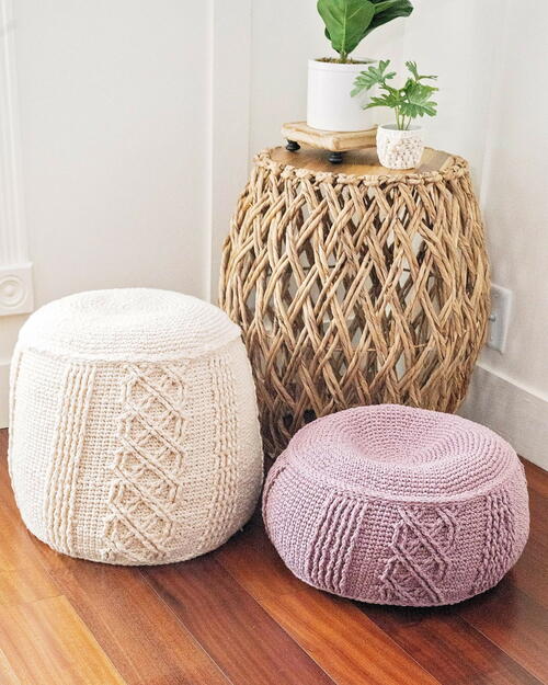 Cable Floor Pouf Cable Floor Pouf