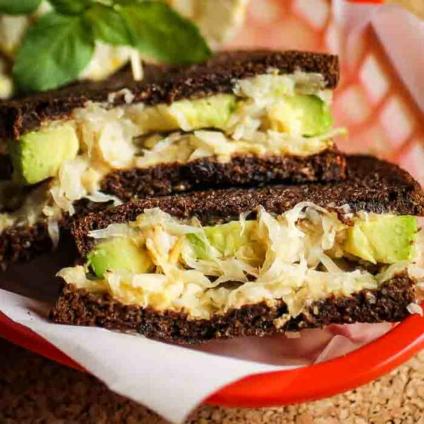 Grilled Avocado Sauerkraut Sandwich Grilled Avocado Sauerkraut Sandwich