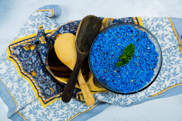 How To Make Blue Rice fluffy Vibrant How To Make Blue Rice (fluffy & Vibrant)