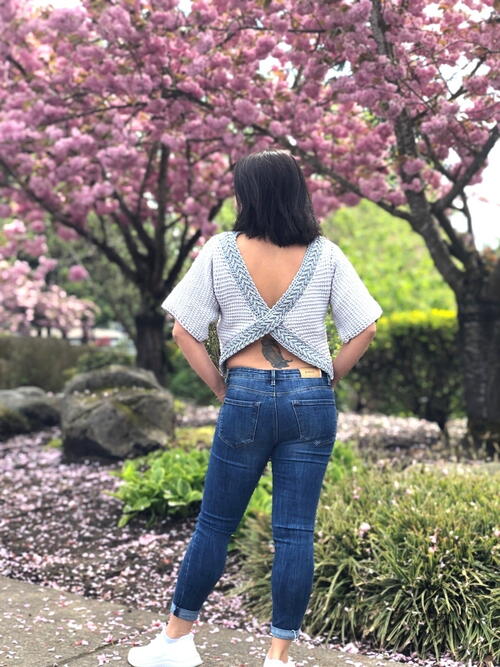 Criss Cross V Back Tshirt Criss Cross V Back Tshirt