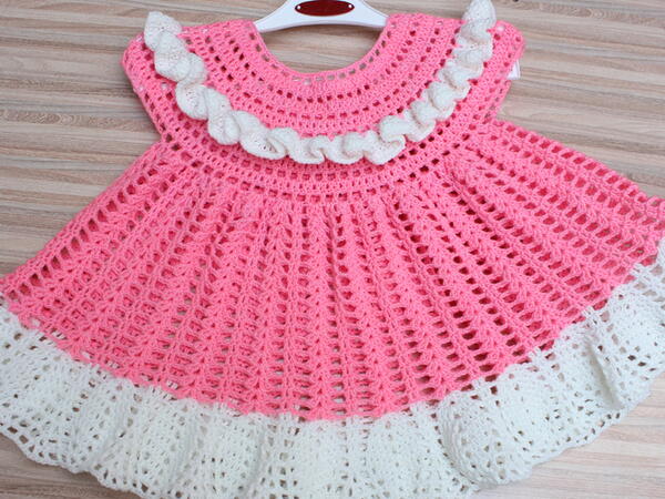 Crochet Baby Pineapple Frock Dress Fast Easy Pattern Crochet Baby Pineapple Frock Dress Fast Easy Pattern