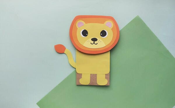 Paper Bag Lion Puppet Paper Bag Lion Puppet