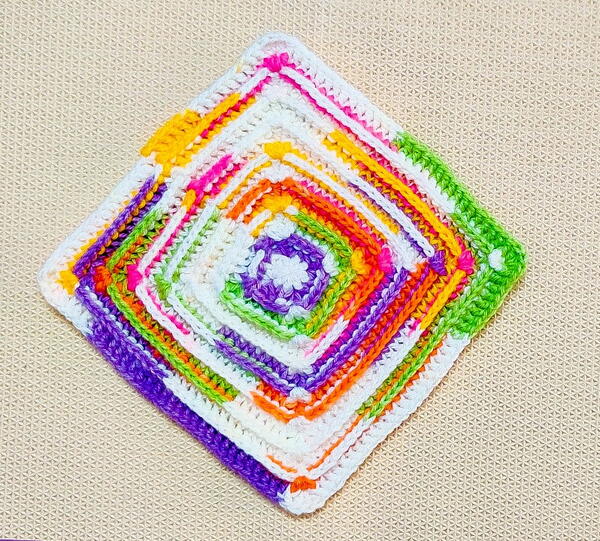 Raised Square Crochet Blanket Motif Raised Square Crochet Blanket Motif