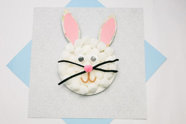 Pom Pom Bunny Paper Plate Craft Pom Pom Bunny Paper Plate Craft