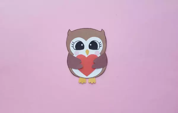 Owl Papercraft With Heart Owl Papercraft With Heart