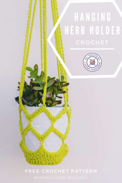 Hanging Herb Holder Easy Plant Hanger Crochet Pattern Hanging Herb Holder: Easy Plant Hanger Crochet Pattern