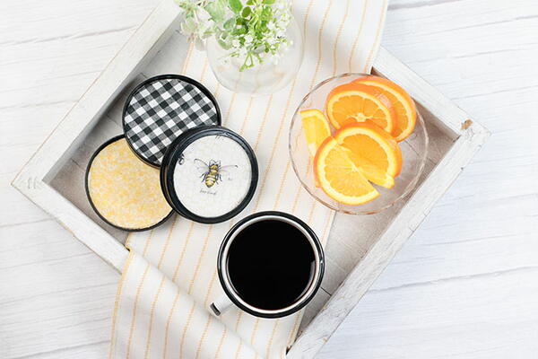 Mason Jar Lid Drink Coasters