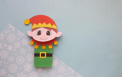 Elf Paper Bag Puppet