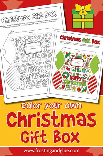 Color Your Christmas Gift Box Color Your Christmas Gift Box